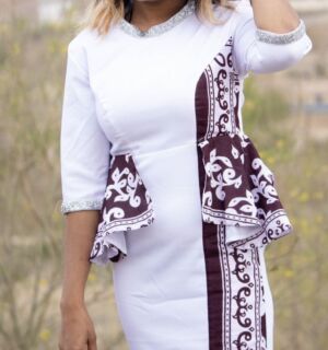 Robe de soirée avec motif shiromani 1.1