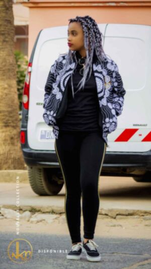 Bomber shiromani noir et blanc-1