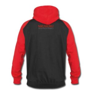 Sweat a capuche classique rouge au manche noir-1