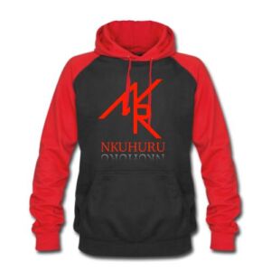 Sweat a capuche classique rouge au manche noir