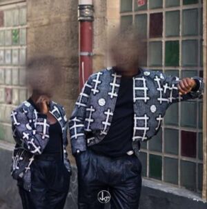 Bomber wax gris blanc