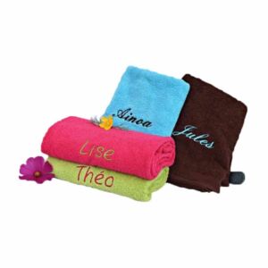Serviette personnalisée avec broderie