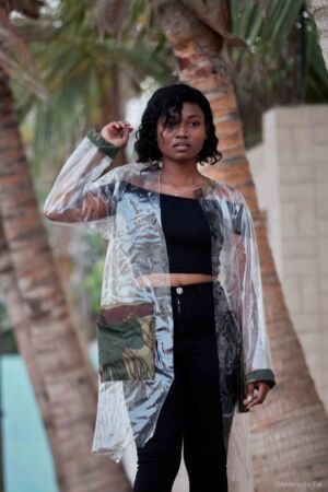 Manteau ema motifs kaki militaire