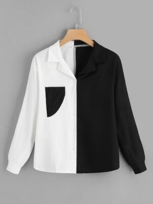 Chemise kamaria noir blanc