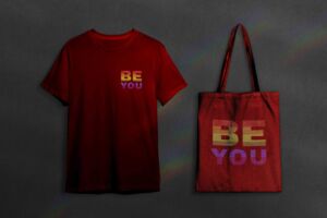 T-shirt + tote bag be you rouge