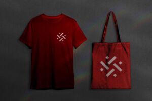 T-shirt + tote bag nun classique rouge