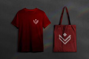 T-shirt + tote bag nun rouge