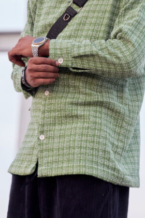 Chemise infinity links vert-1